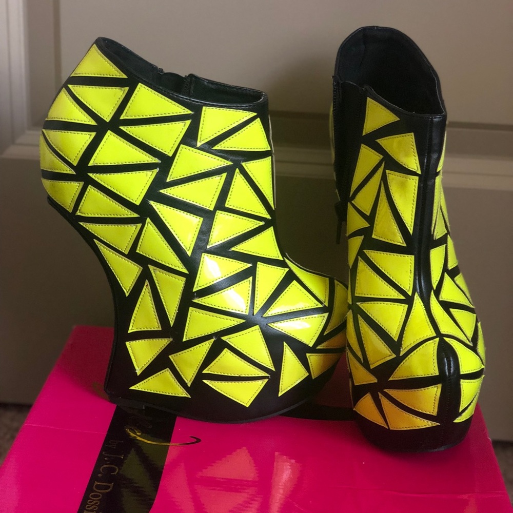 Neon Platform Booties